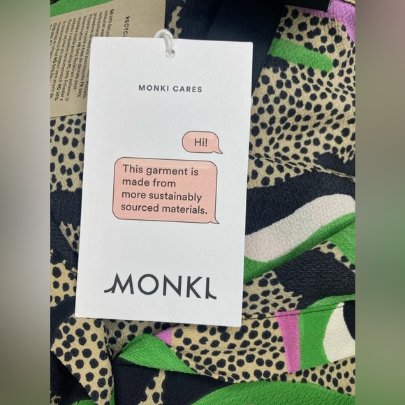 Monkl Shirt Dress Short Sleeve Sustainable Sz XL New WithTags - Picture 11 of 12